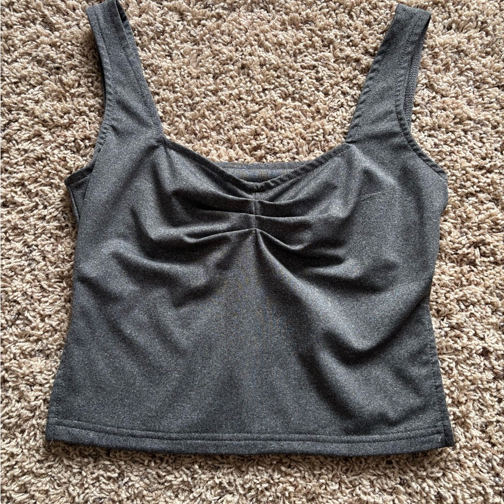 Gray Cropped Tank